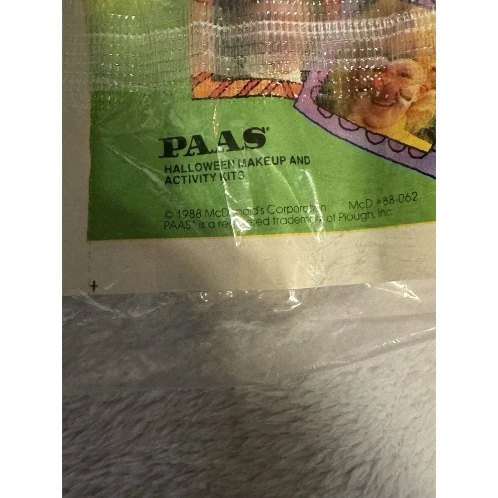 1987 McDonalds Paas Zoo-Face Masks Halloween Makeup‎ Activity Lot of 3